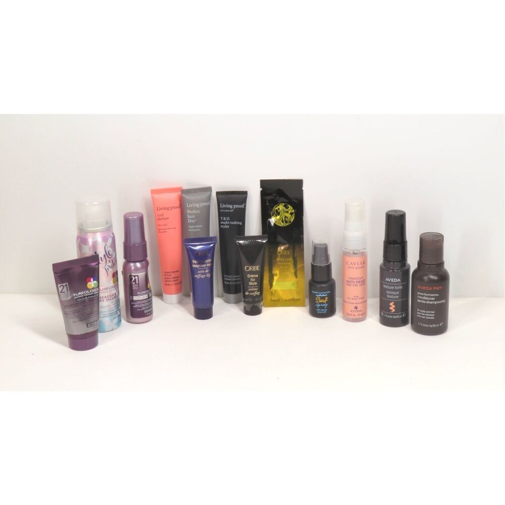 Oribe Pureology Bumble Living Proof Aveda Caviar Alterna 13 pc Travel Hair Lot
